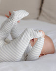 Zip Long Sleeve Sleeper Footie | Cloud Stripe