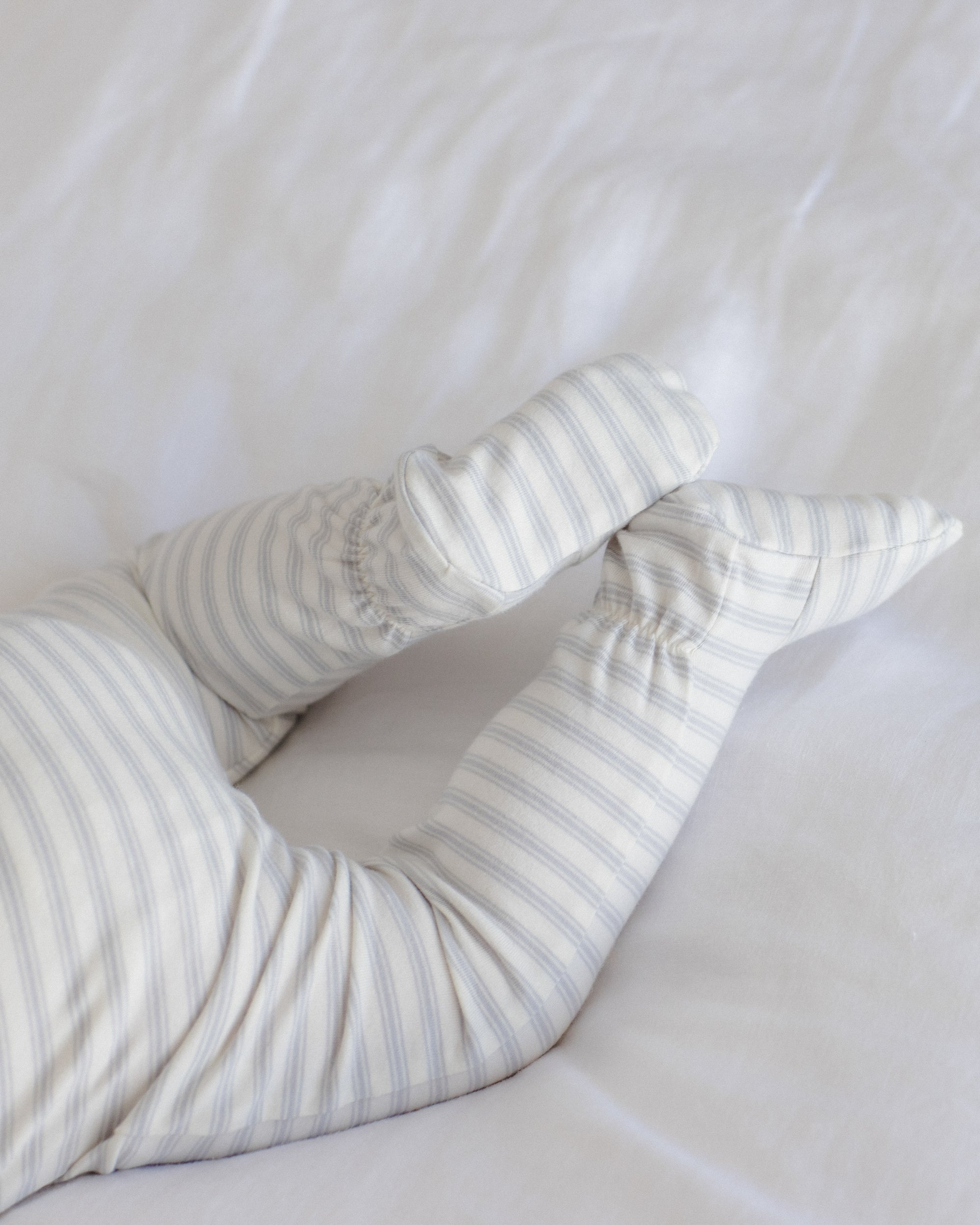 Zip Long Sleeve Sleeper Footie | Cloud Stripe
