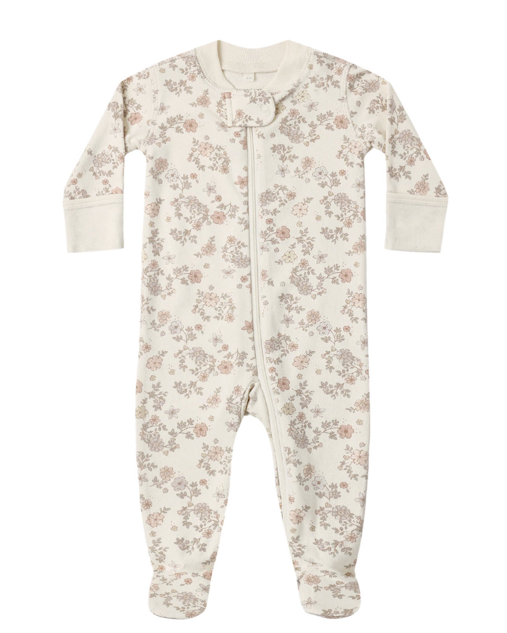 Zip Long Sleeve Sleeper Footie | Floral Vine