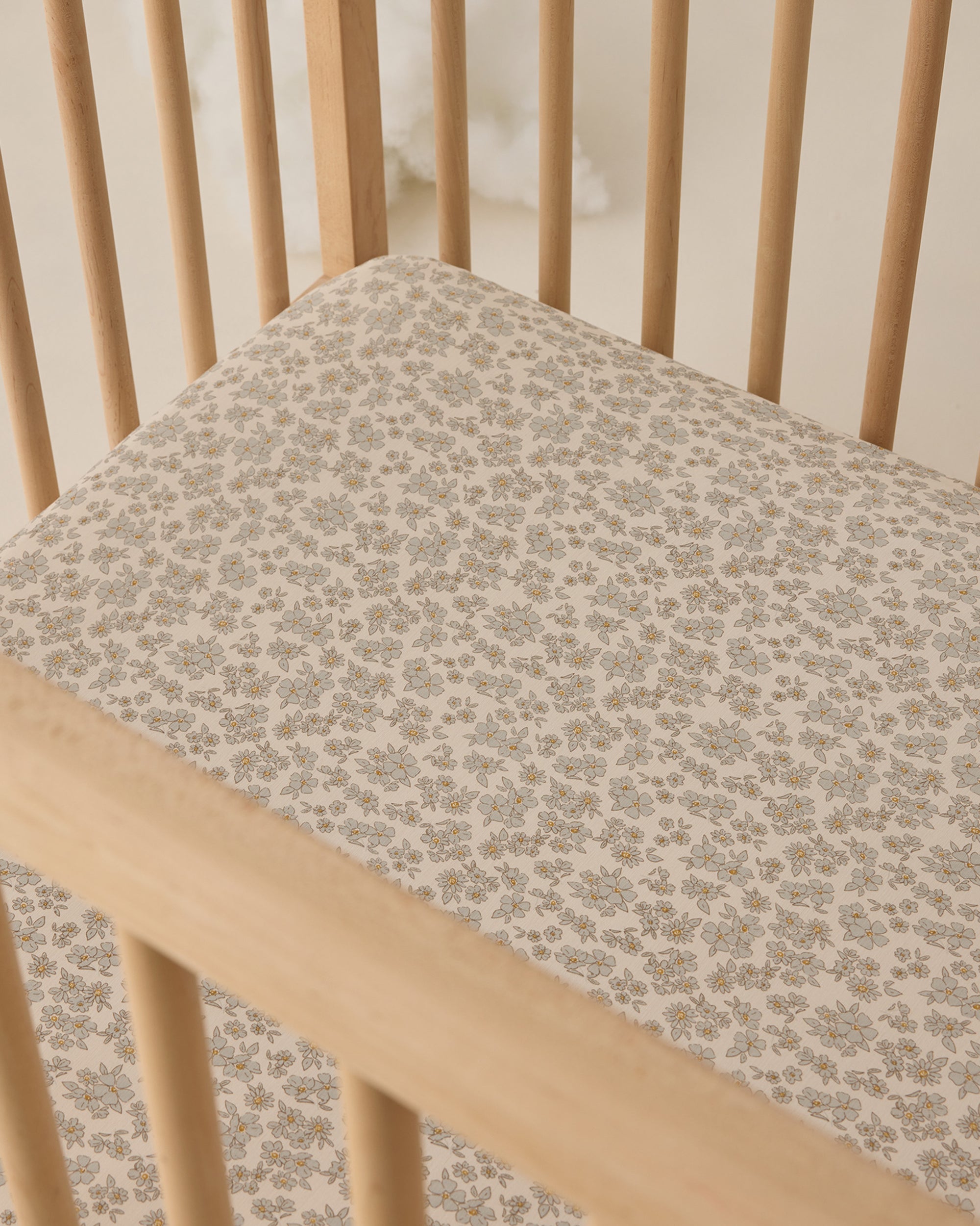 Bamboo Crib Sheet | Blue Floral