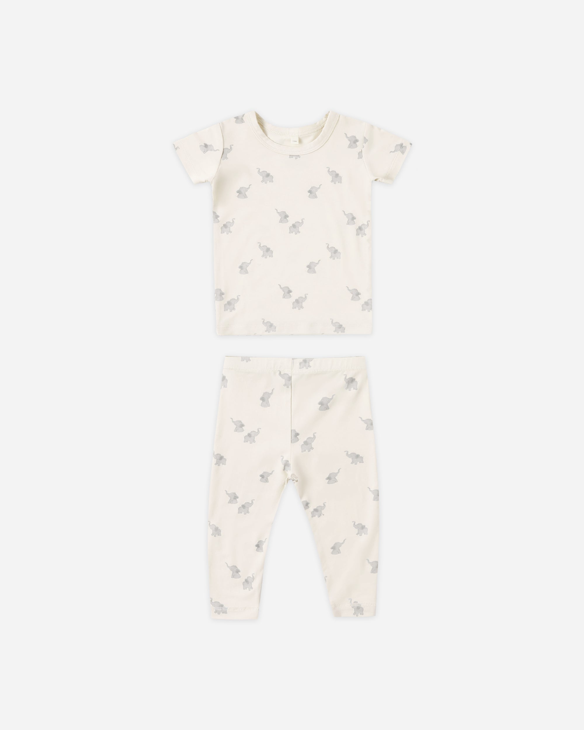 Bamboo Short Sleeve Pajama Set | Elephants