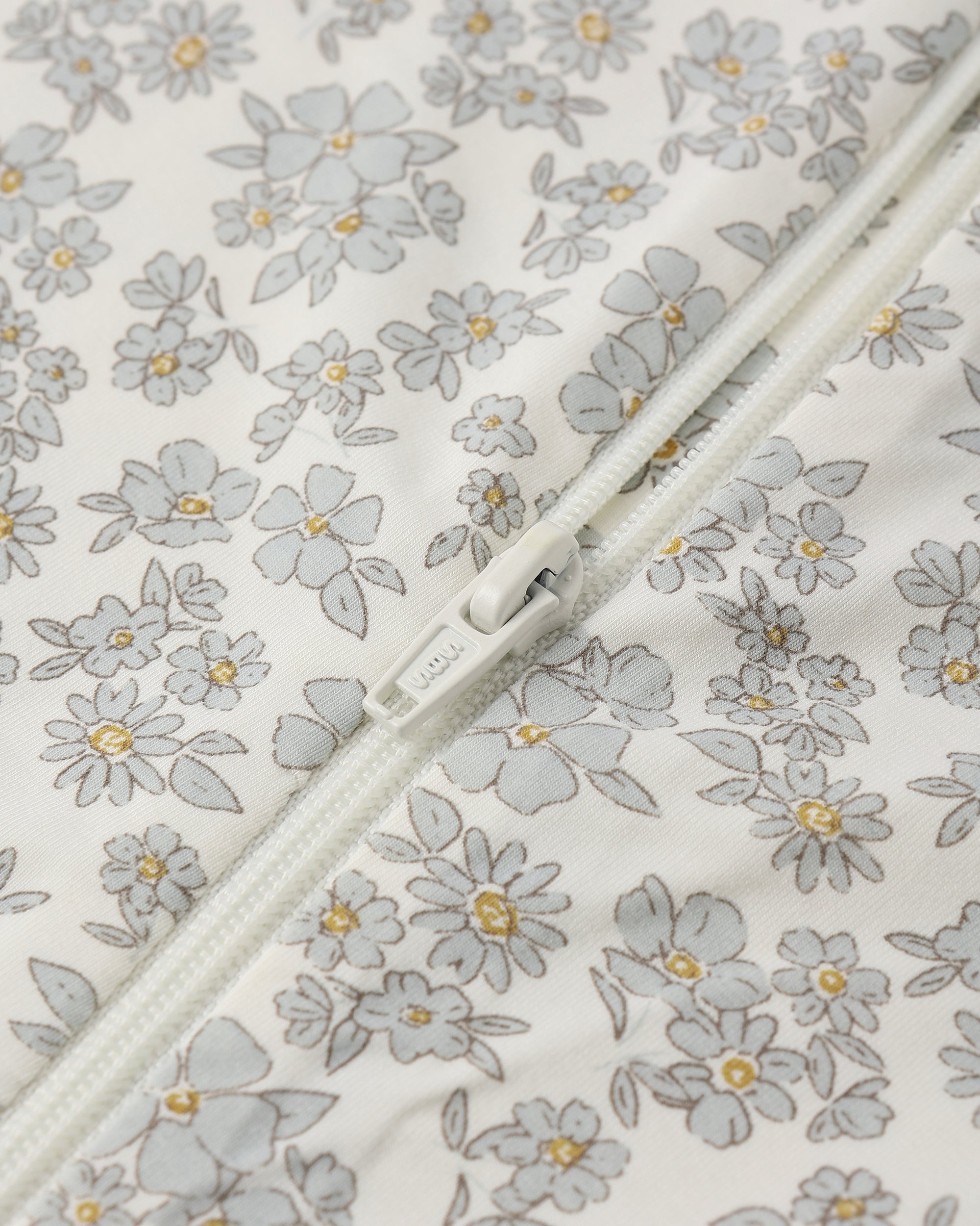 Bamboo Zip Footie | Blue Floral