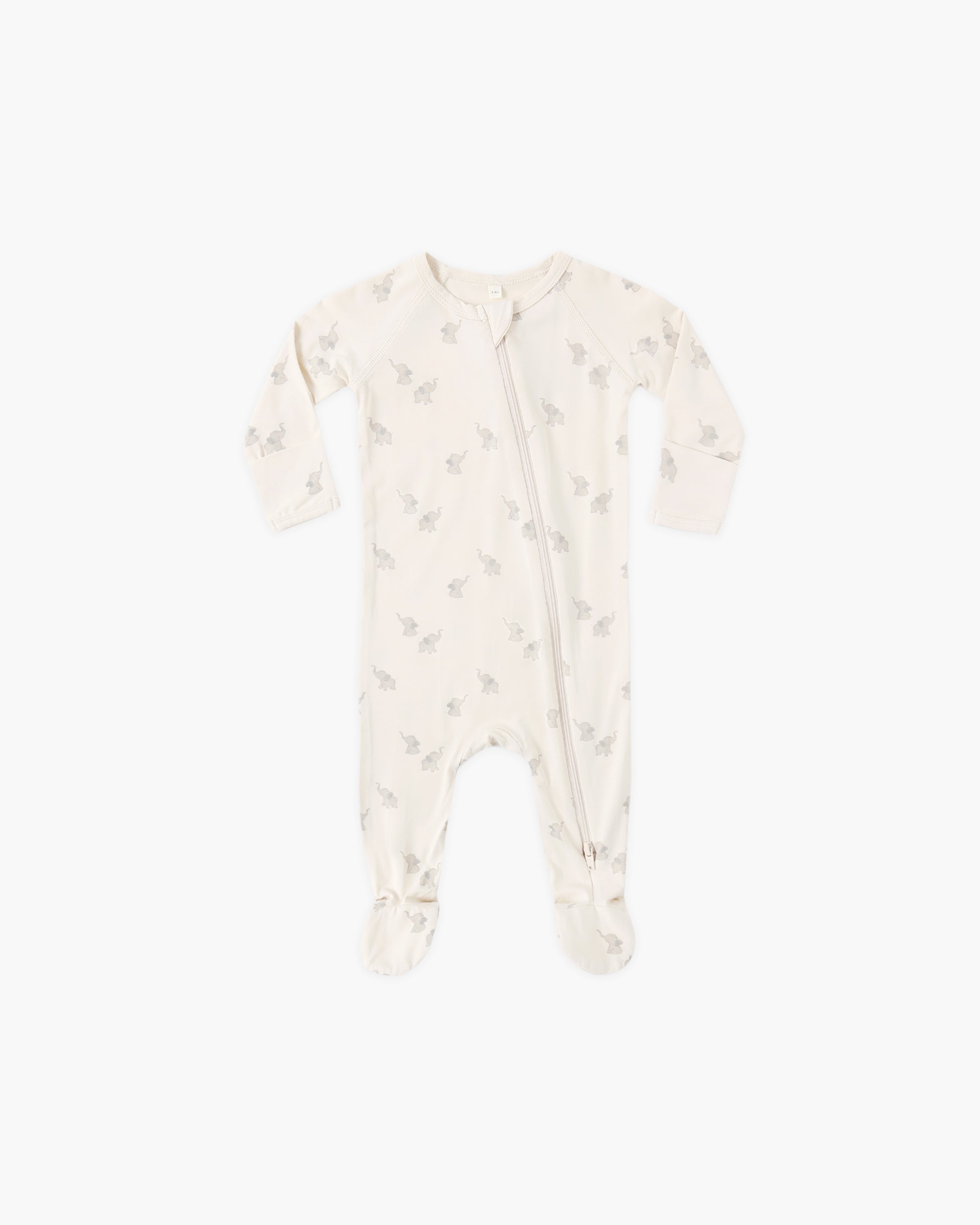 Bamboo Zip Footie | Elephants
