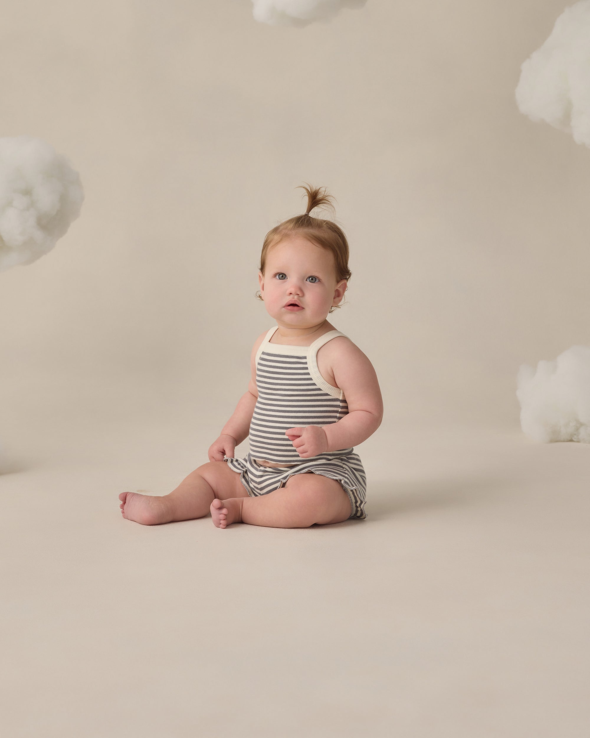 Evie Tank + Shortie Set | Ocean Stripe