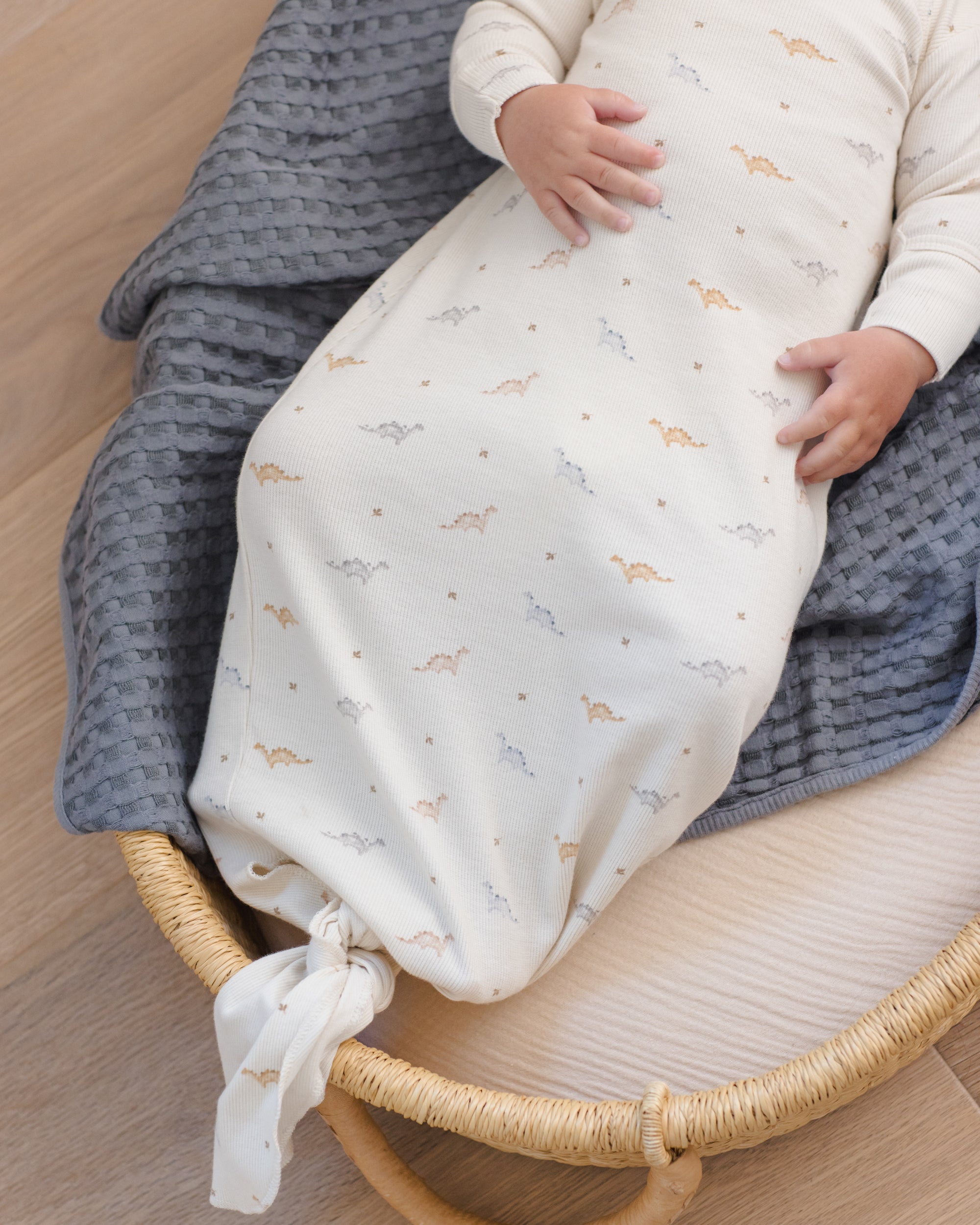 Knotted Baby Gown + Hat Set | Dinos