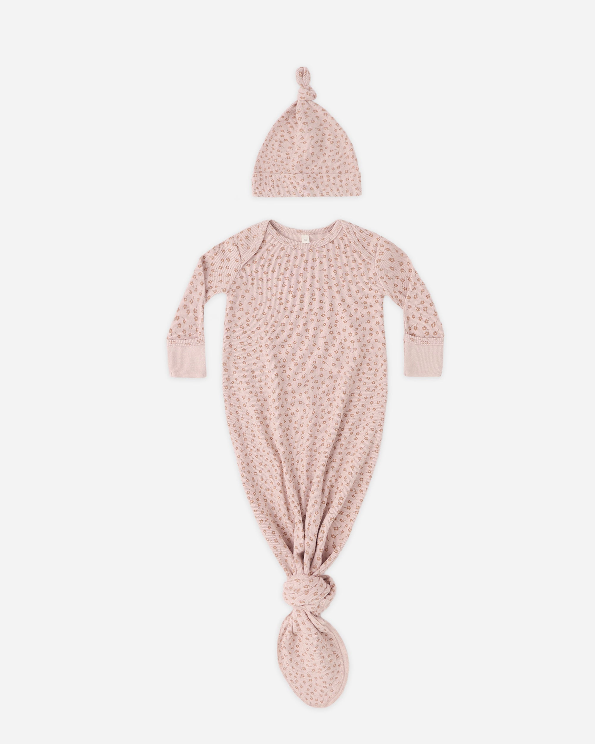 Knotted Baby Gown + Hat Set | Posy