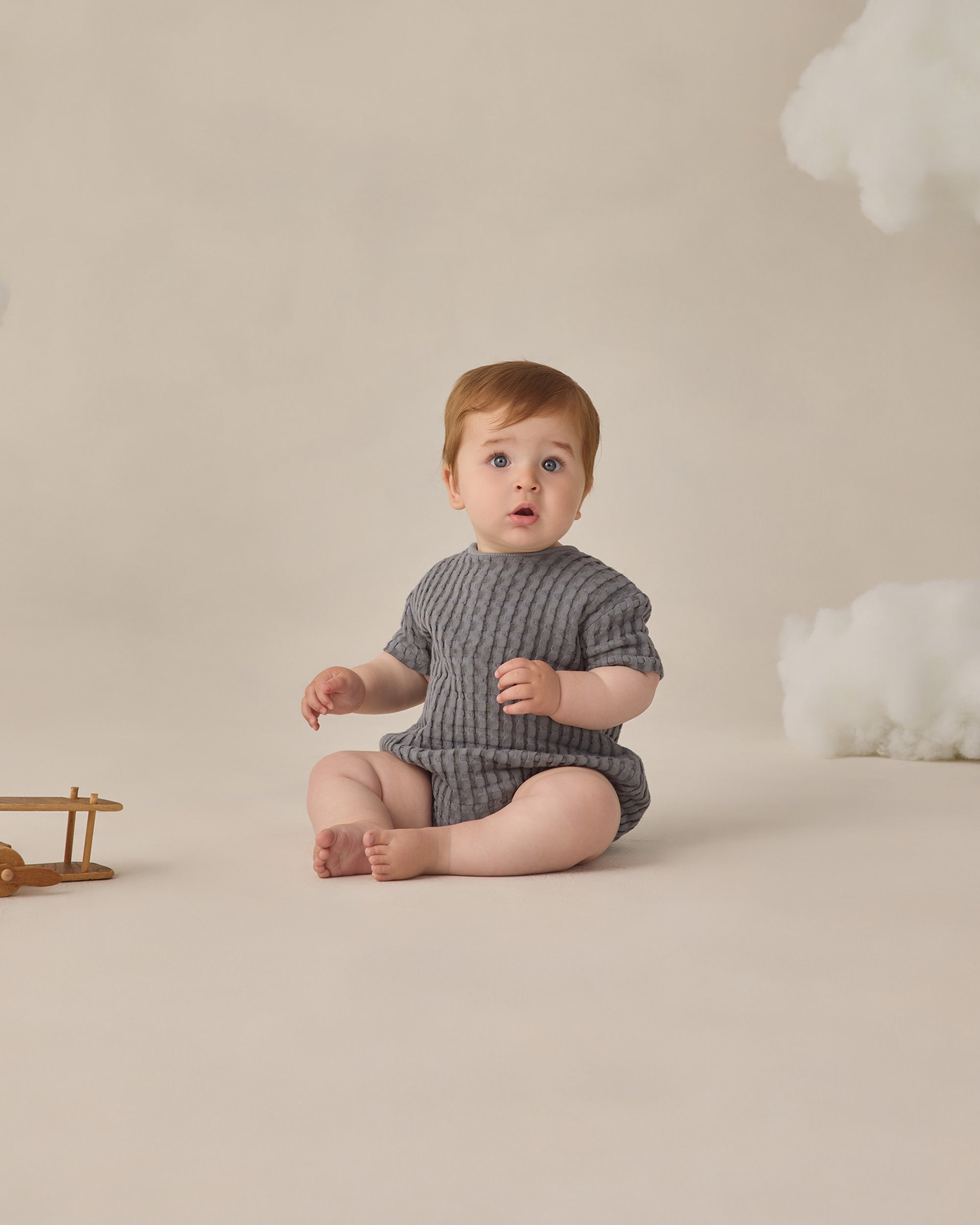Relaxed Bubble Romper | Waffle Ocean