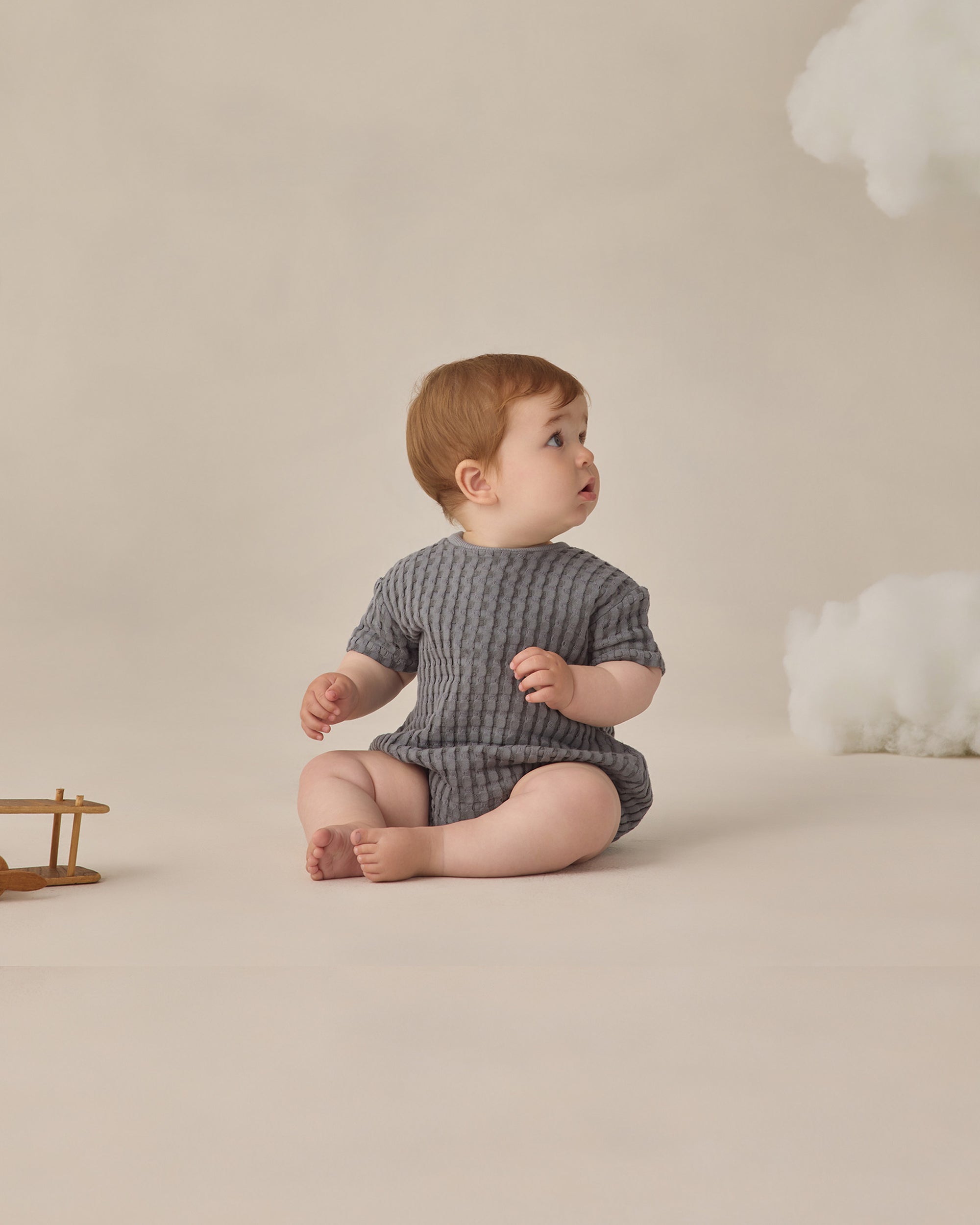 Relaxed Bubble Romper | Waffle Ocean