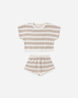 Relaxed Summer Knit Set | Oat Stripe