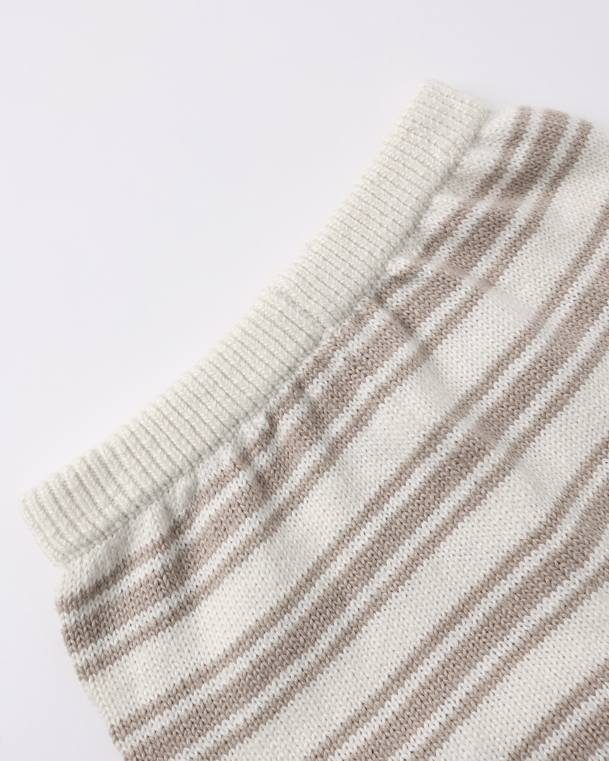 Relaxed Summer Knit Set | Oat Stripe