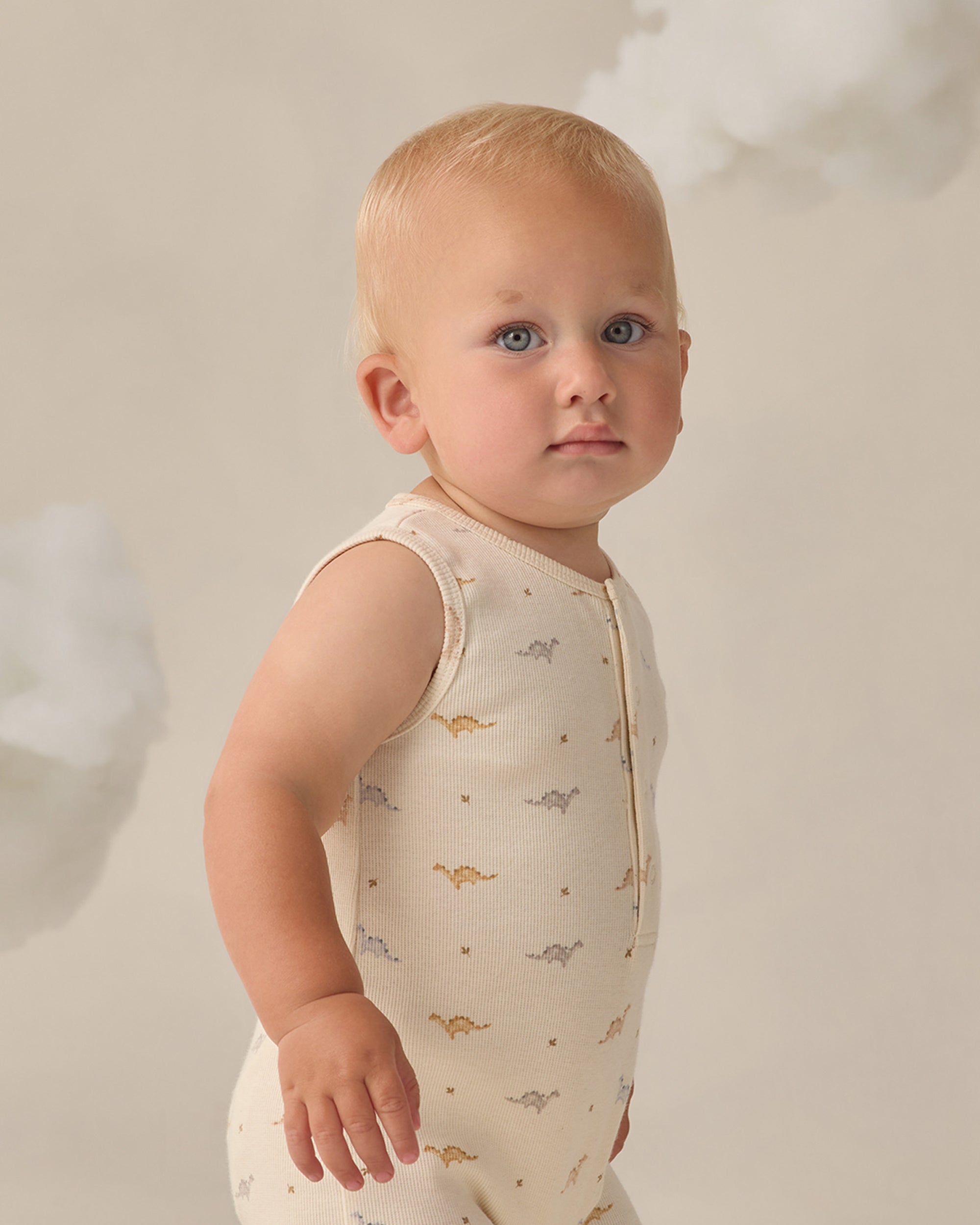 Ribbed Henley Romper | Dinos