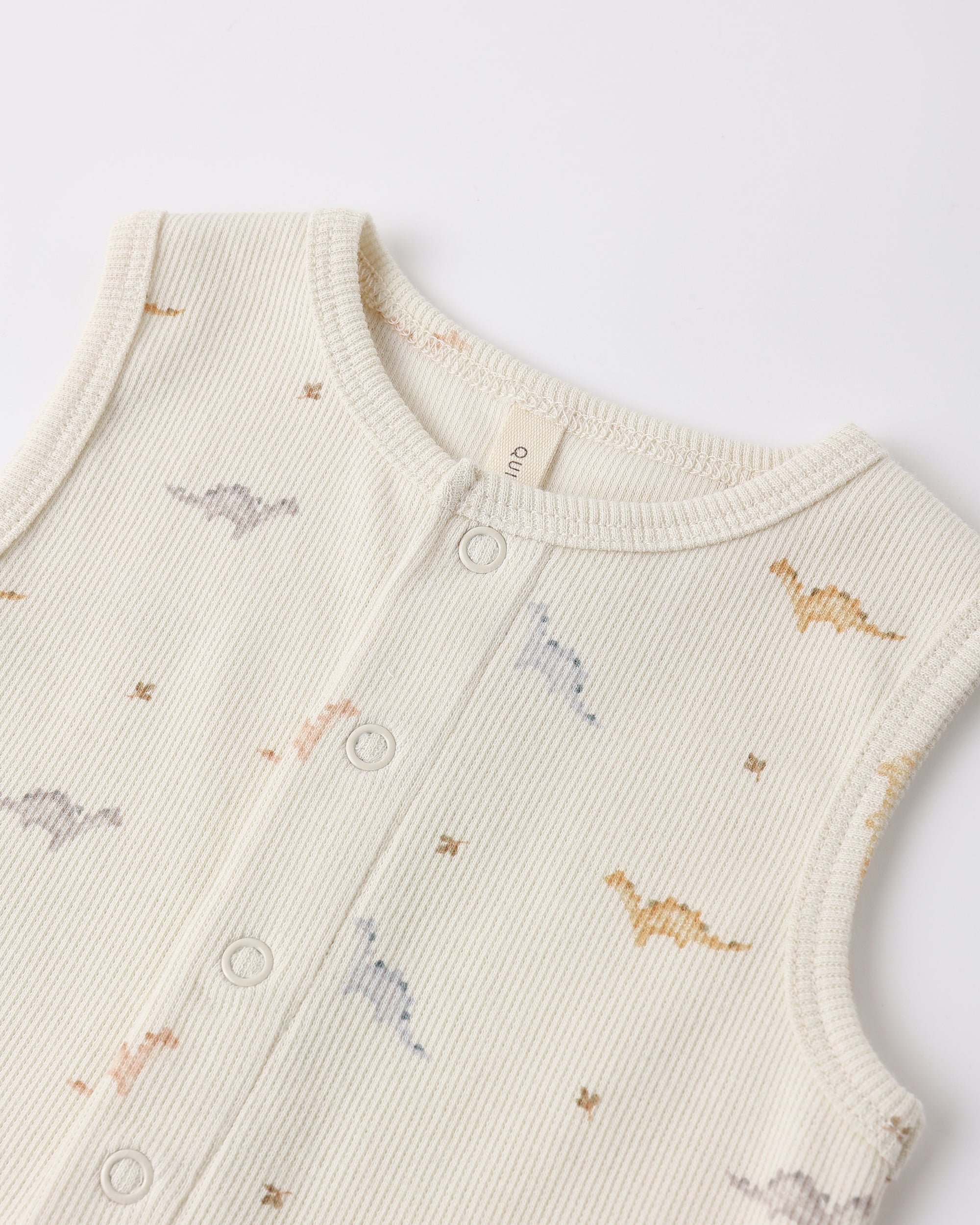 Ribbed Henley Romper | Dinos