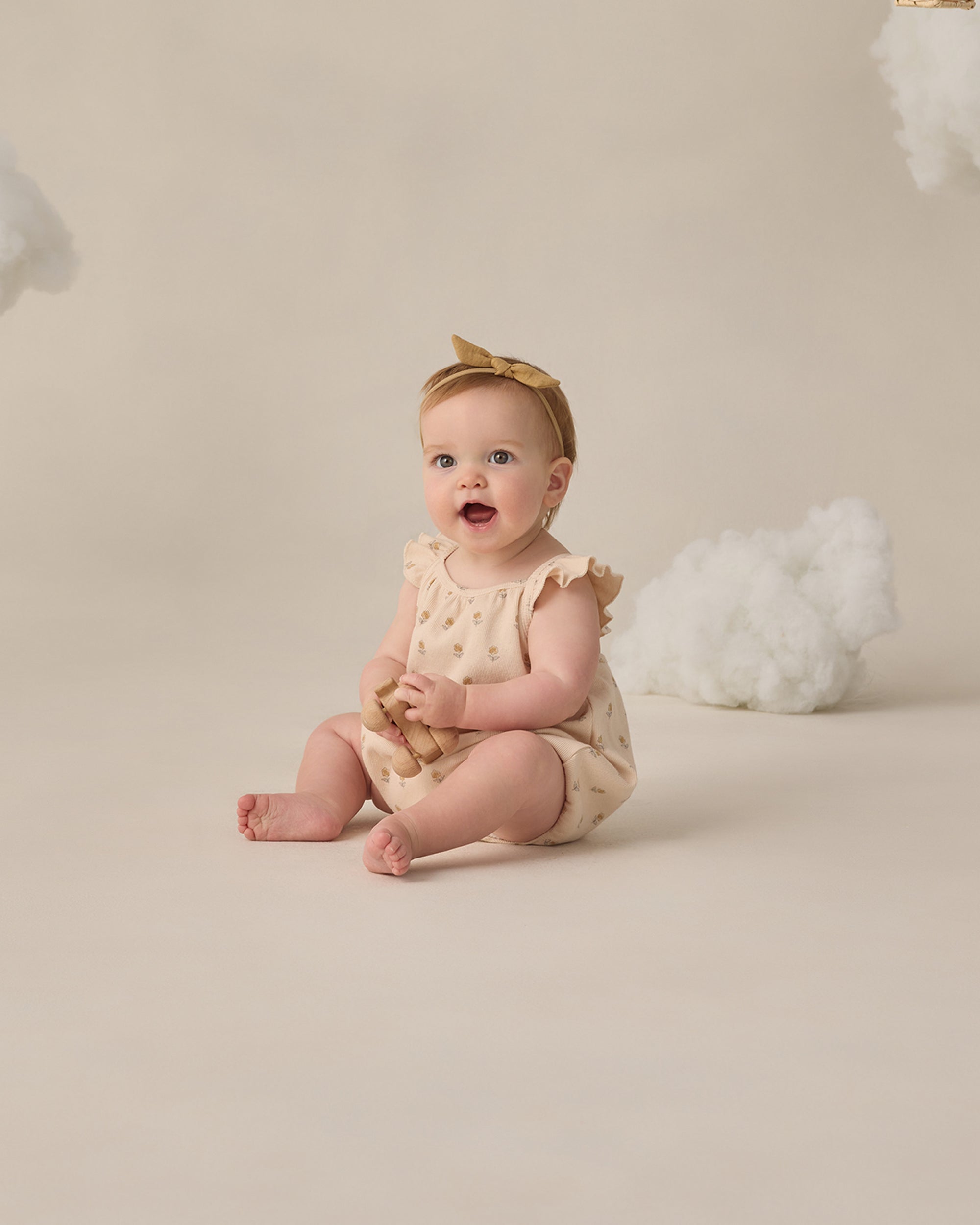 Ribbed Ruffle Romper | Buttercup