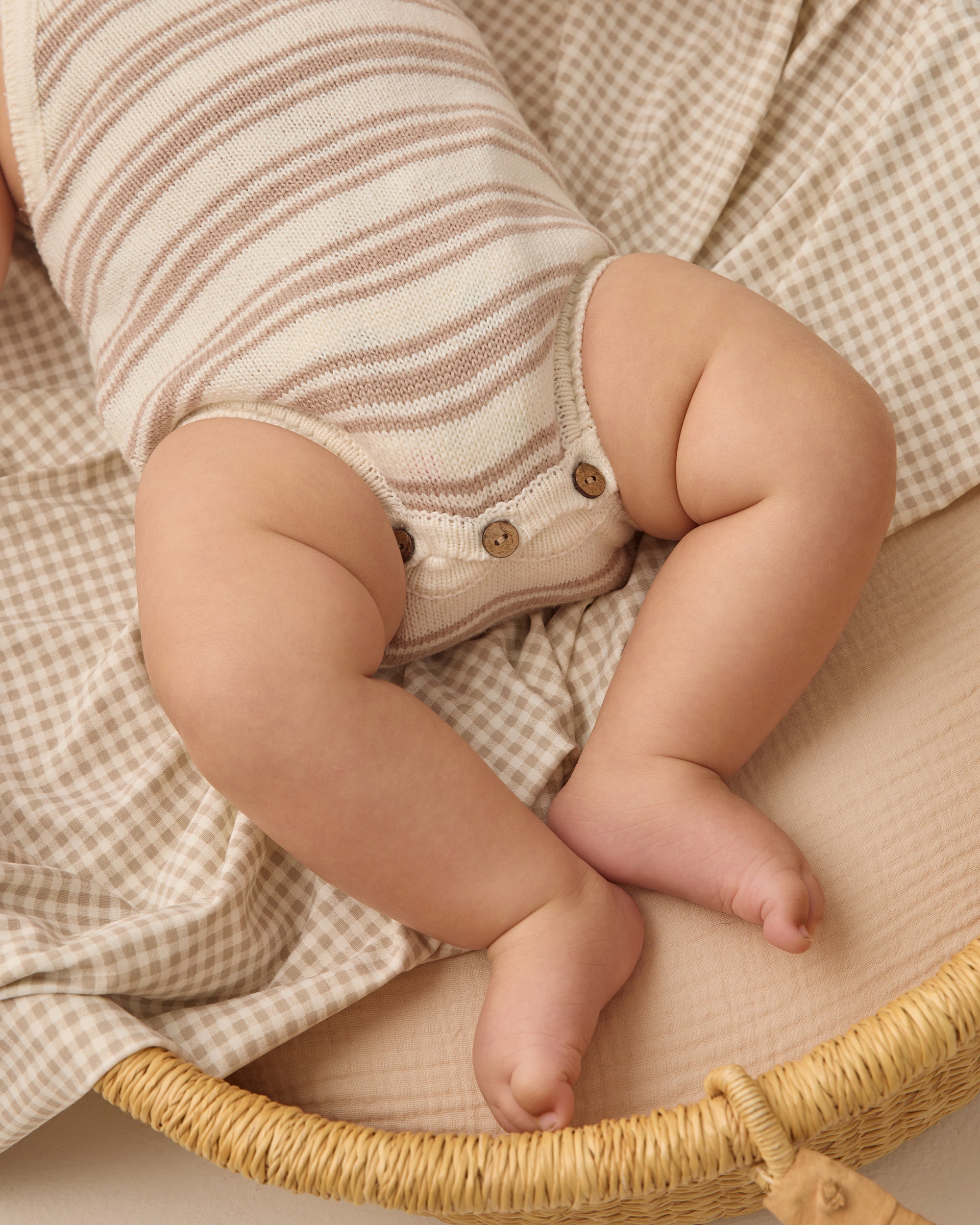 Tatum Romper | Oat Stripe