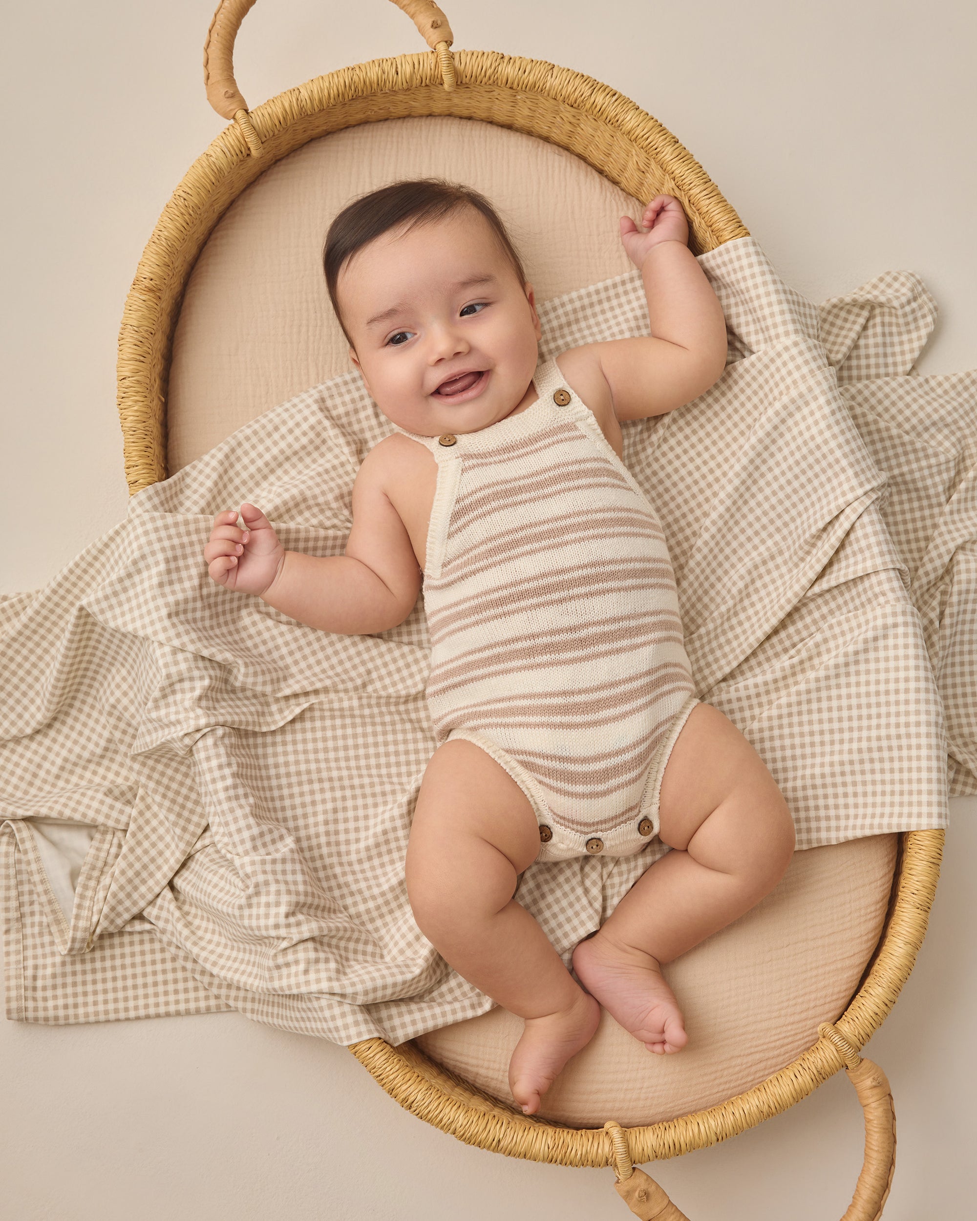 Tatum Romper | Oat Stripe