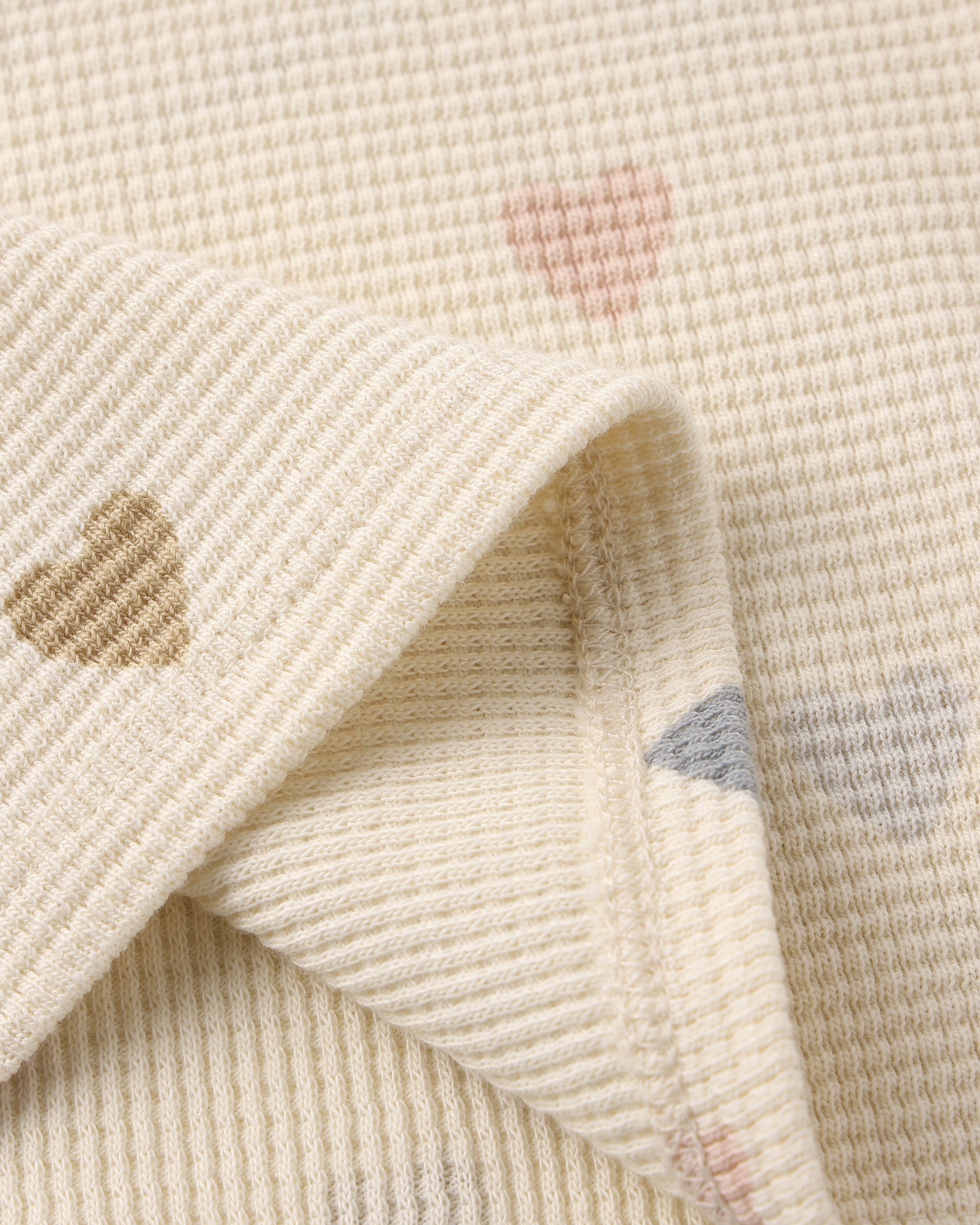 Waffle Tee + Short Set | Confetti Hearts