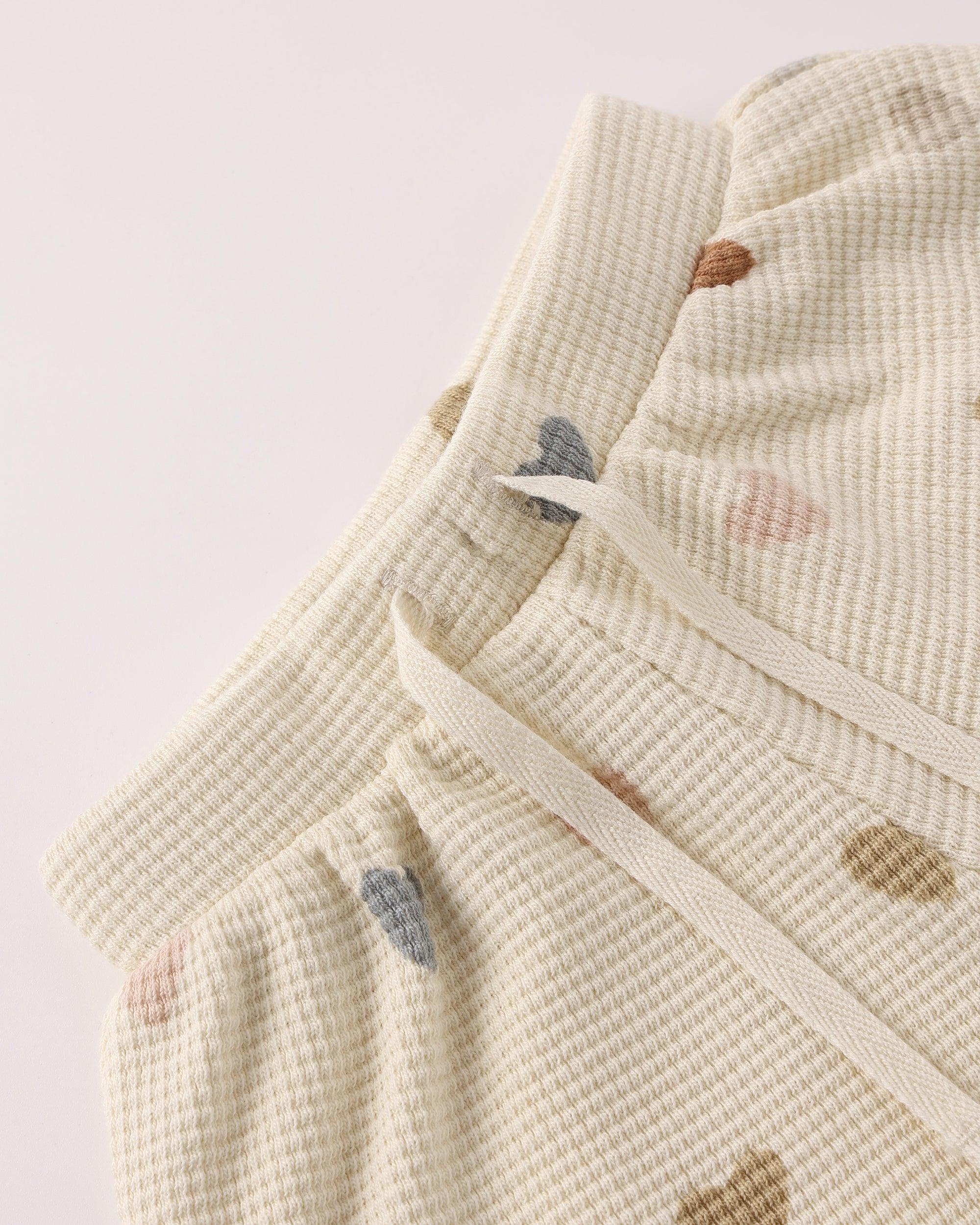Waffle Tee + Short Set | Confetti Hearts