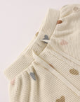 Waffle Tee + Short Set | Confetti Hearts