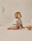 Waffle Tee + Short Set | Sky Stripe