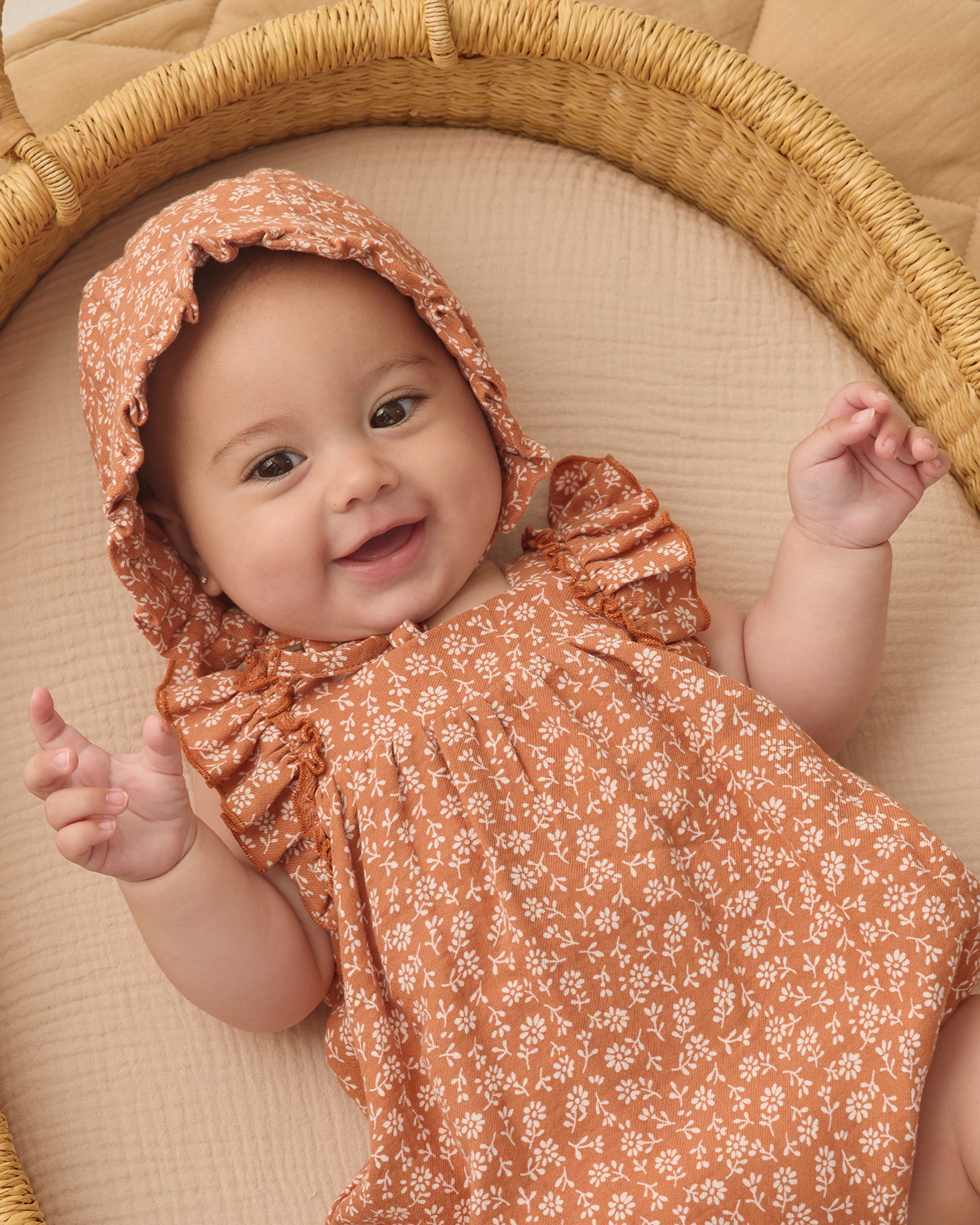 QUINCY MAE ~ Woven Ruddle Bonnet | Poppy Floral – Looby Doo