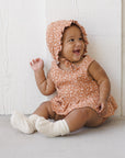 Woven Ruffle Bonnet | Poppy Floral