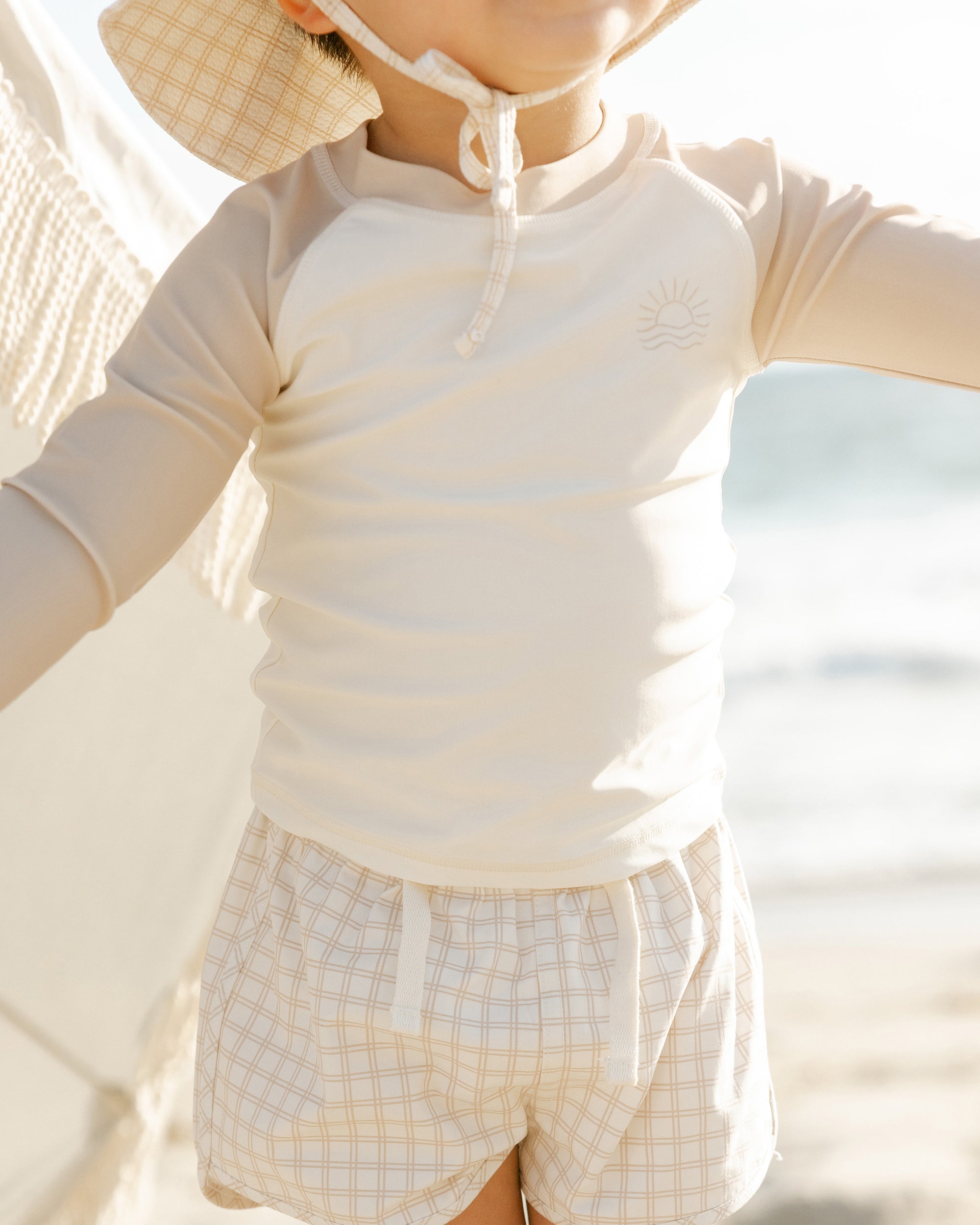 QM | SS25 D2 | Boys Swim Short | Oat Check 