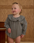 Colette Romper | Black Gingham