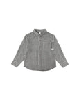 Collared Long Sleeve Shirt | Black Gingham