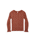 Ribbed Long Sleeve Top | Ruby Ditsy