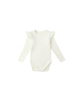 Shoulder Ruffle Bodysuit | Ivory