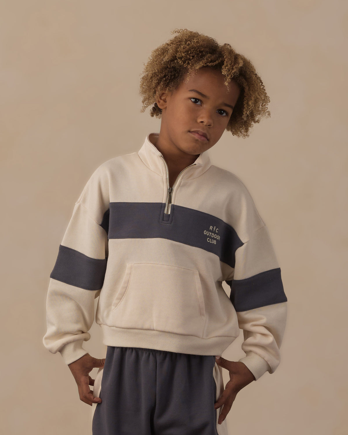 Panel Stripe Half Zip | Outdoor Club
