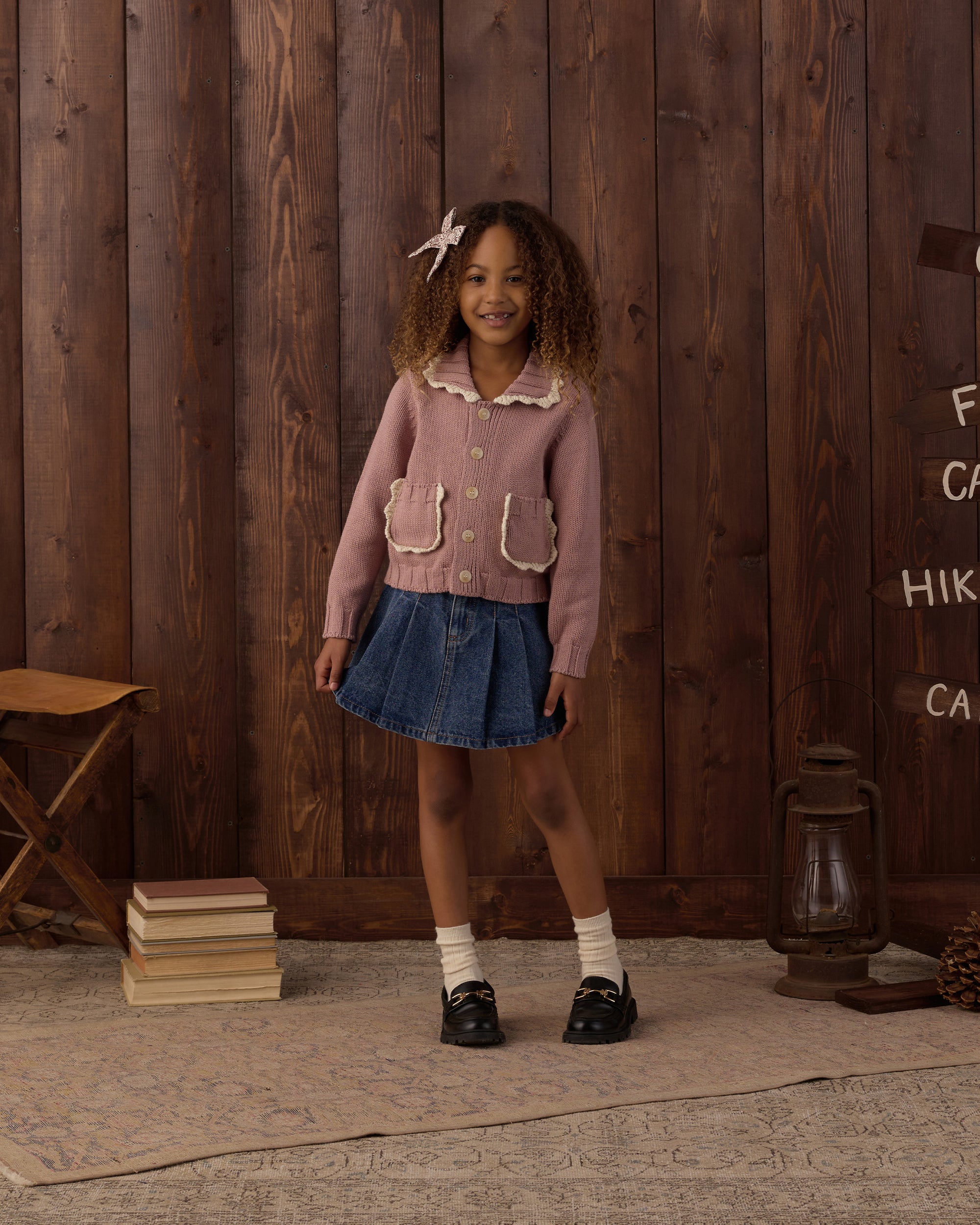 Pleated Denim Skirt | Indigo