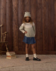 Pleated Denim Skirt | Indigo