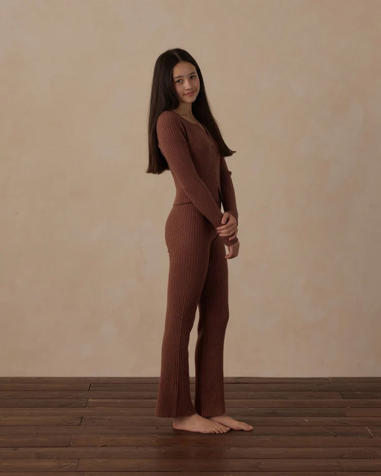Teen Flare Rib Knit Pant | Mulberry