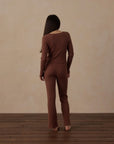 Teen Long Sleeve Rib Knit Tee | Mulberry