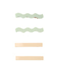 Wavy Clip Set | Sage, Natural