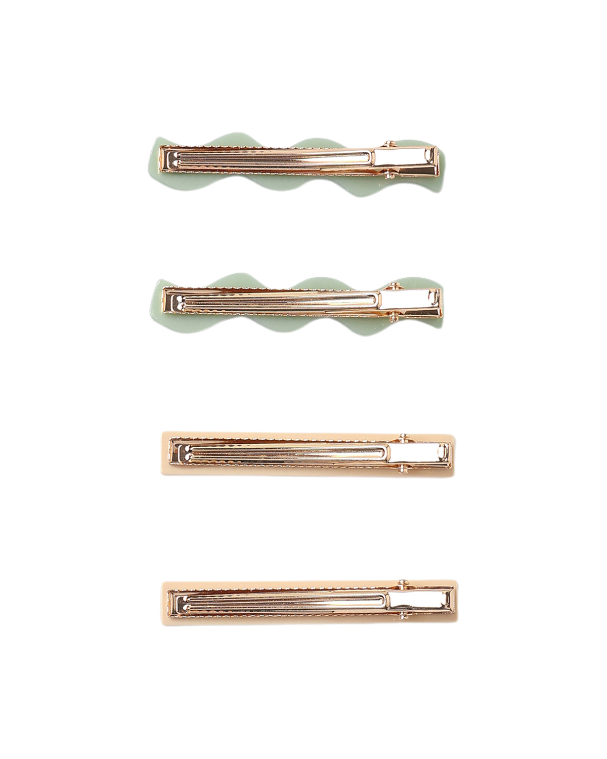 Wavy Clip Set | Sage, Natural