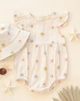 Amelia Romper | Embroidered Daisies