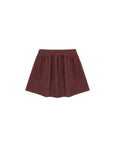 Button Front Mini Skirt | Burgundy