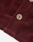 Button Front Mini Skirt | Burgundy