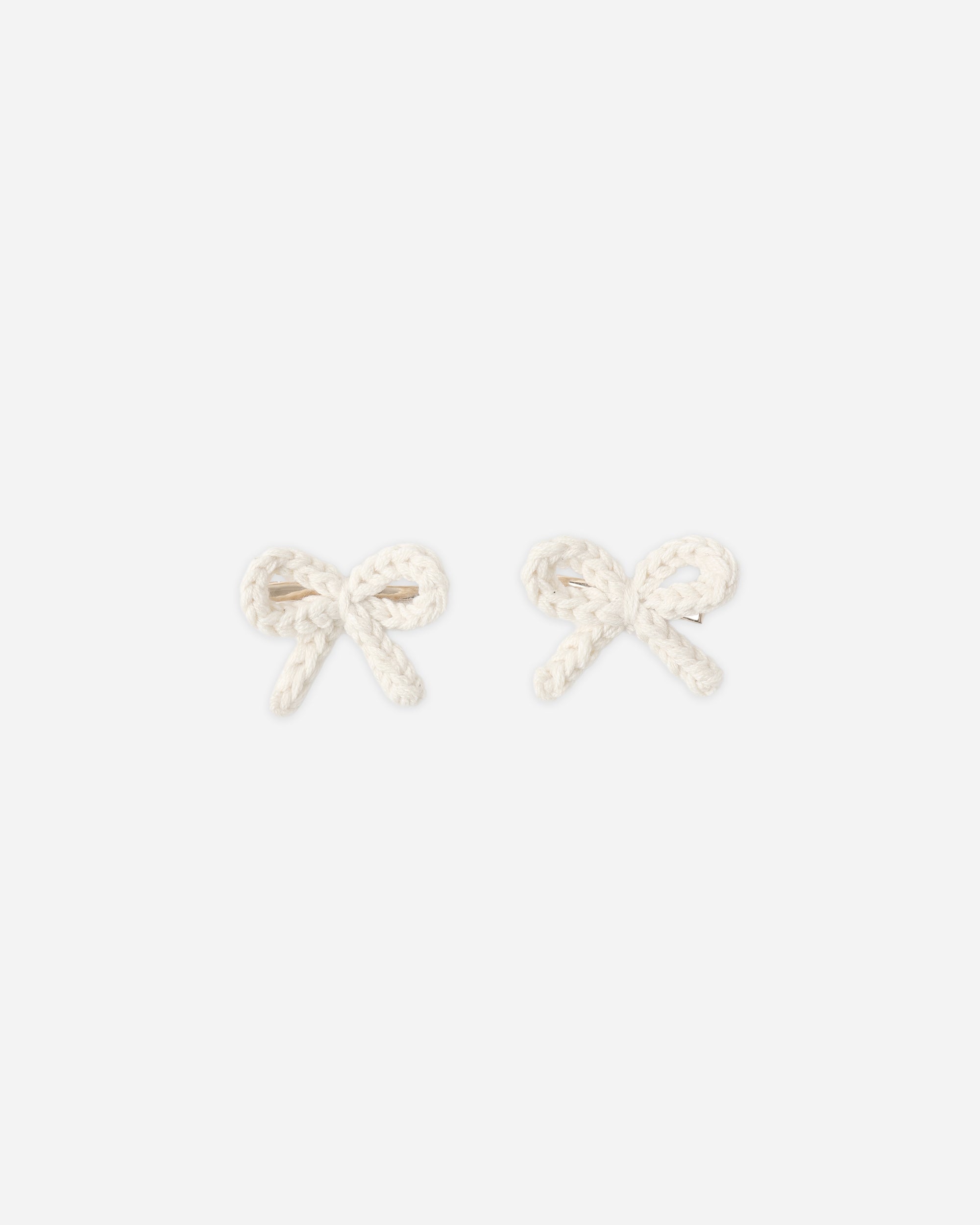 Crochet Bow Clip | Ivory