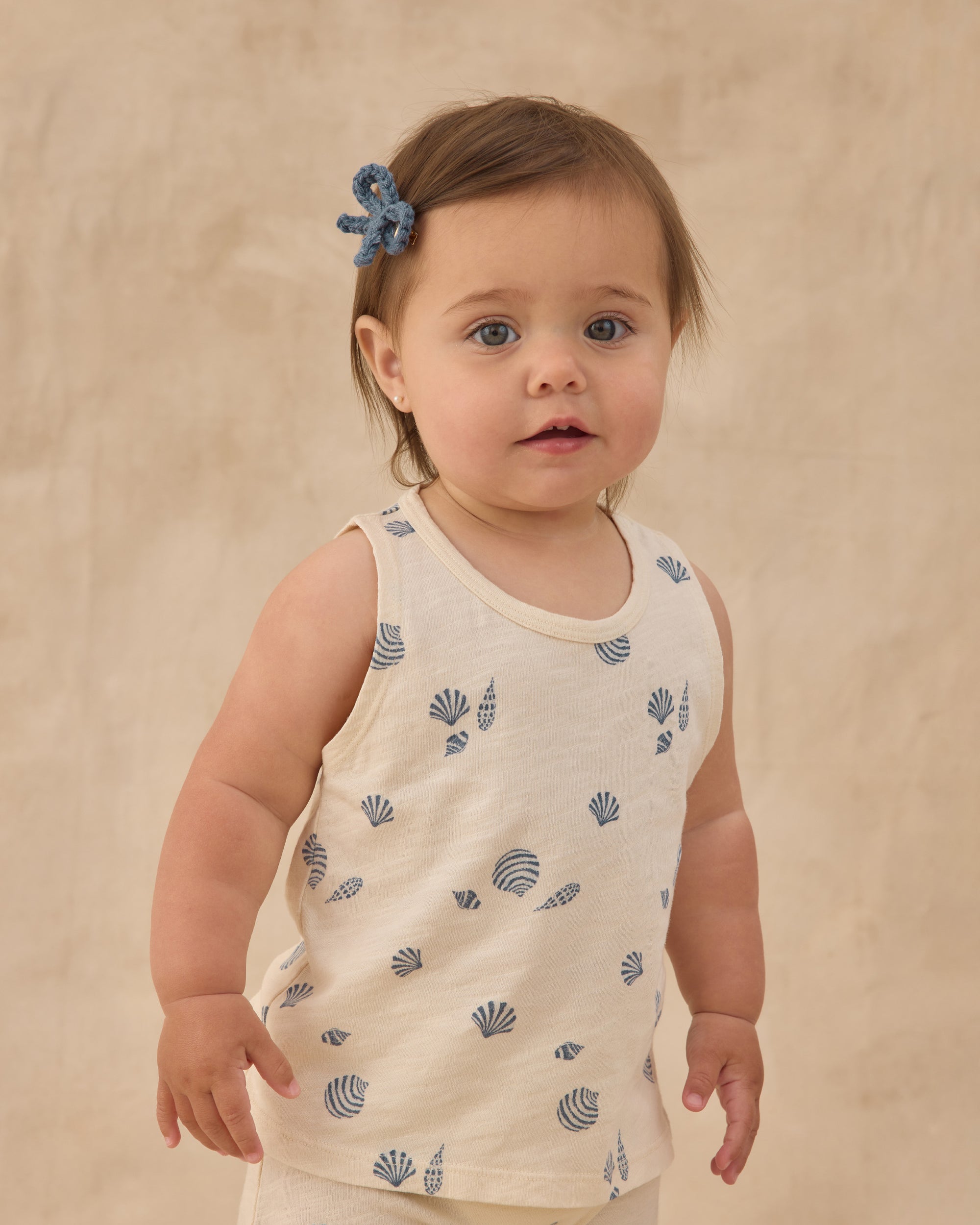 Crochet Bow Clip | Marine