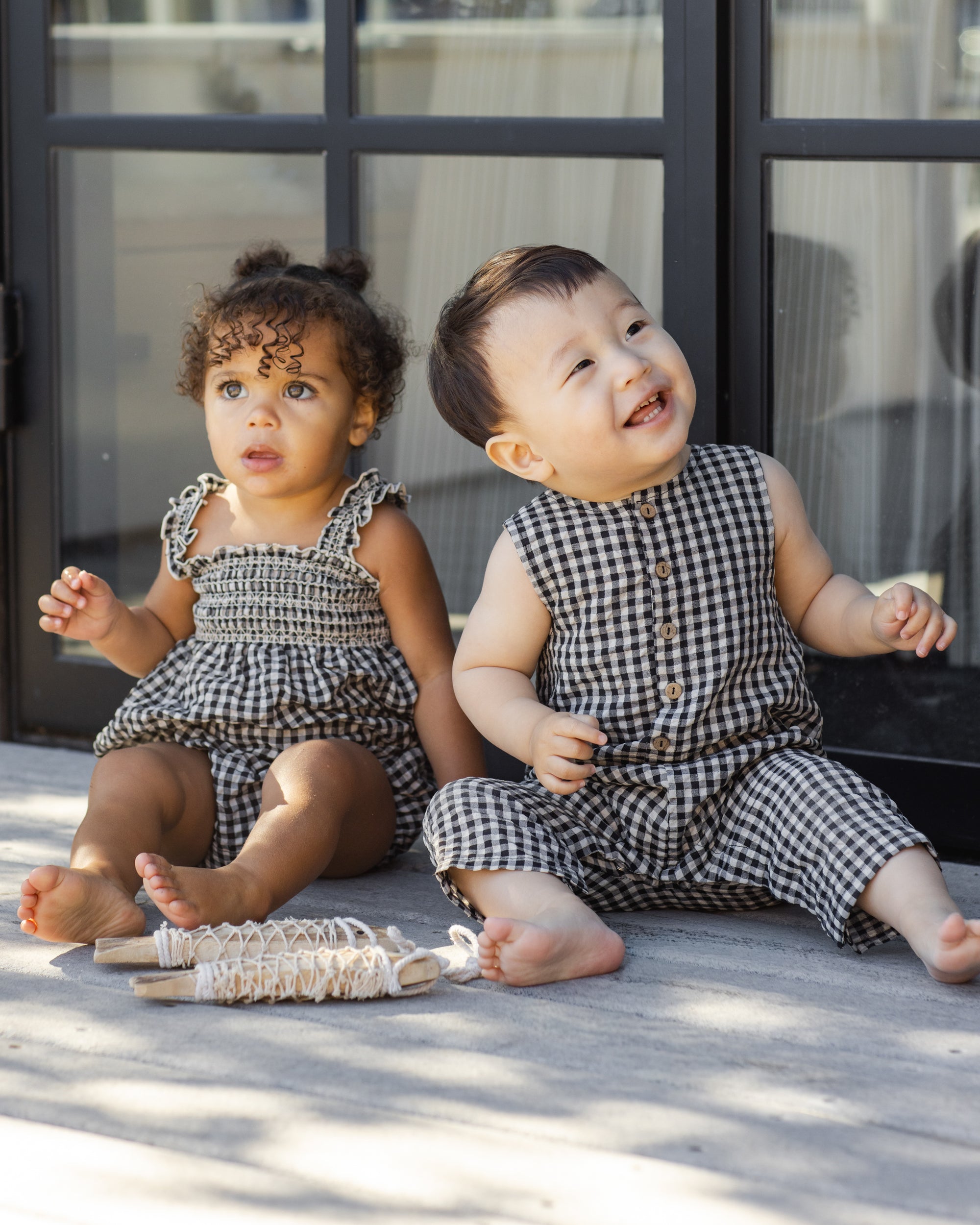 Julia Romper | Black Check