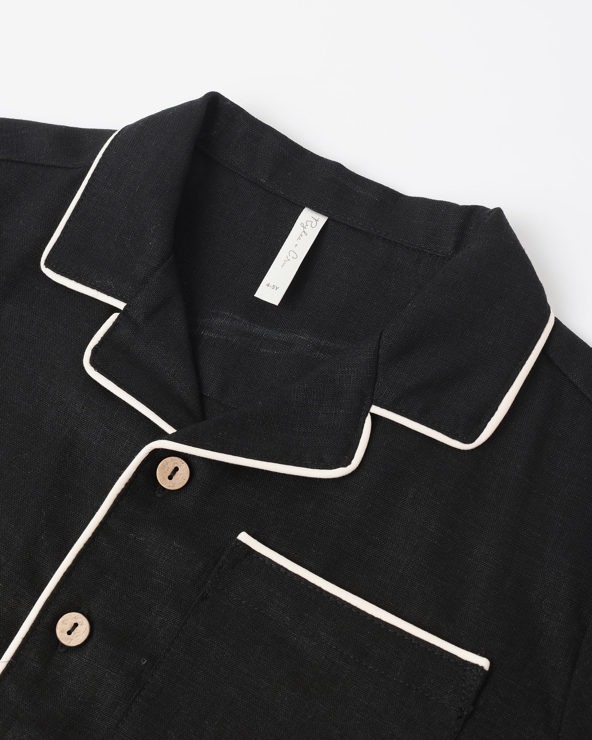 Lapel Collared Shirt | Black