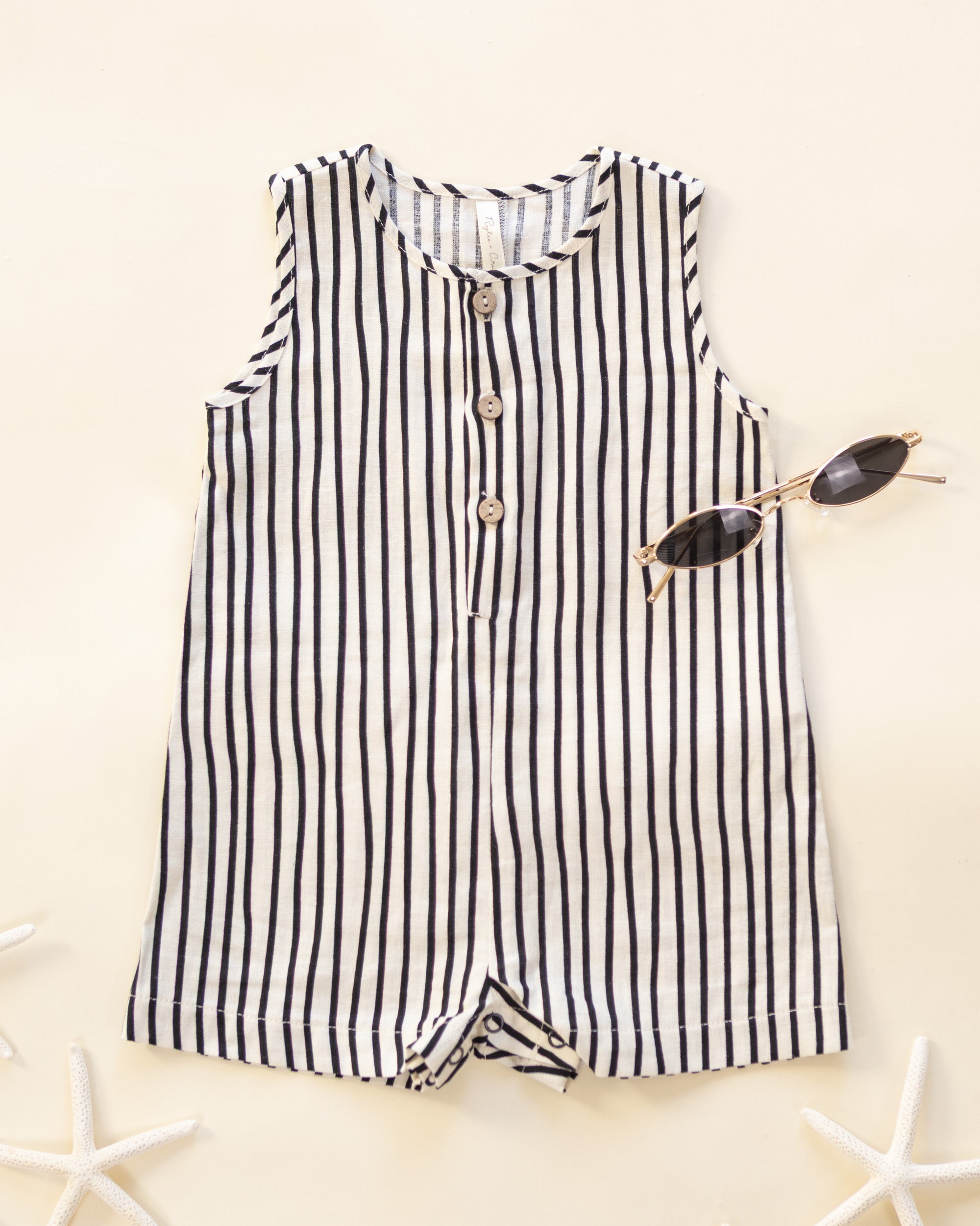Maverick Romper | Wavy Stripe
