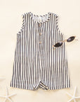 Maverick Romper | Wavy Stripe