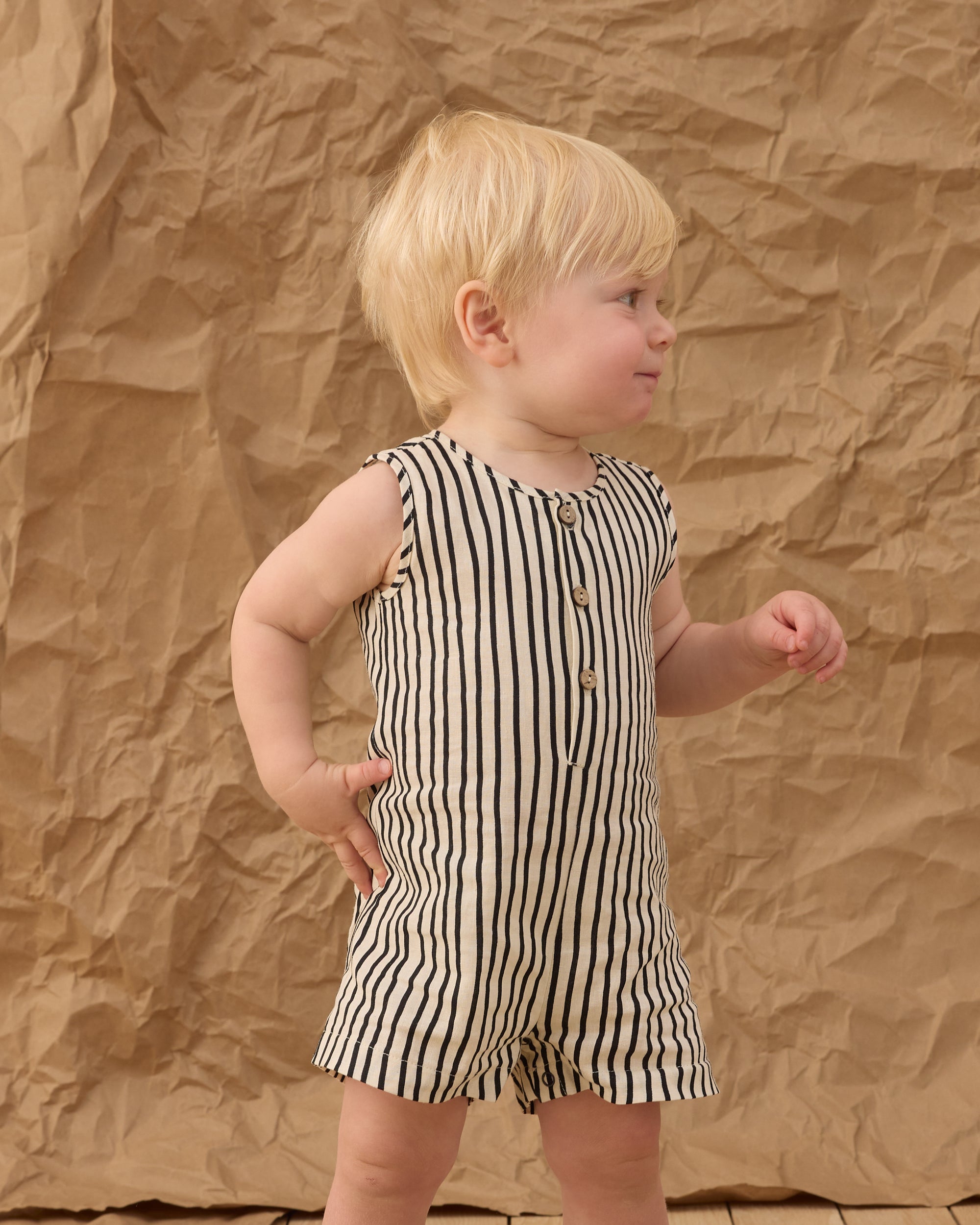 Maverick Romper | Wavy Stripe