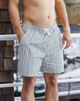 Mens Basic Boardshort | Wavy Stripe