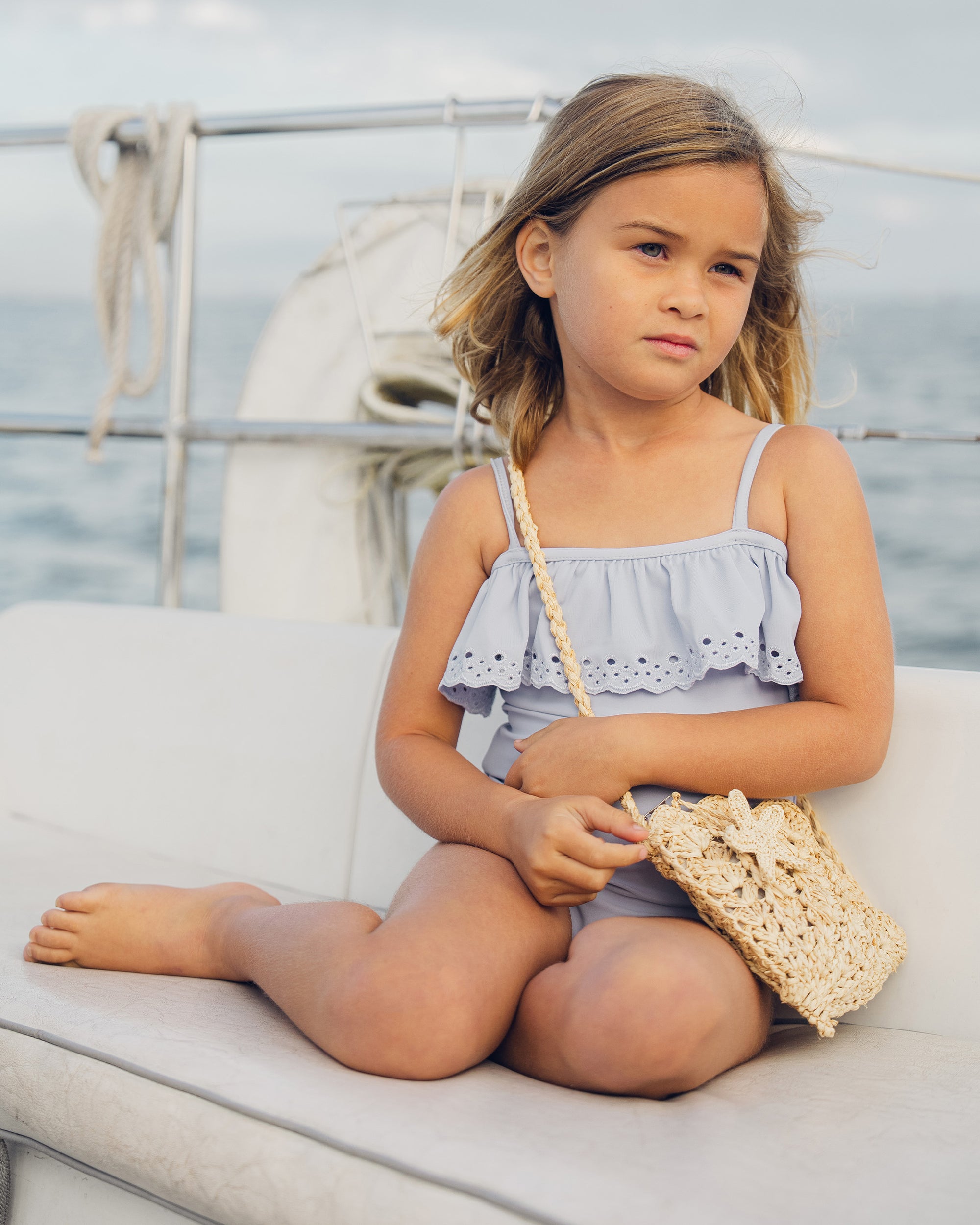 Off-The-Shoulder One-Piece | Periwinkle