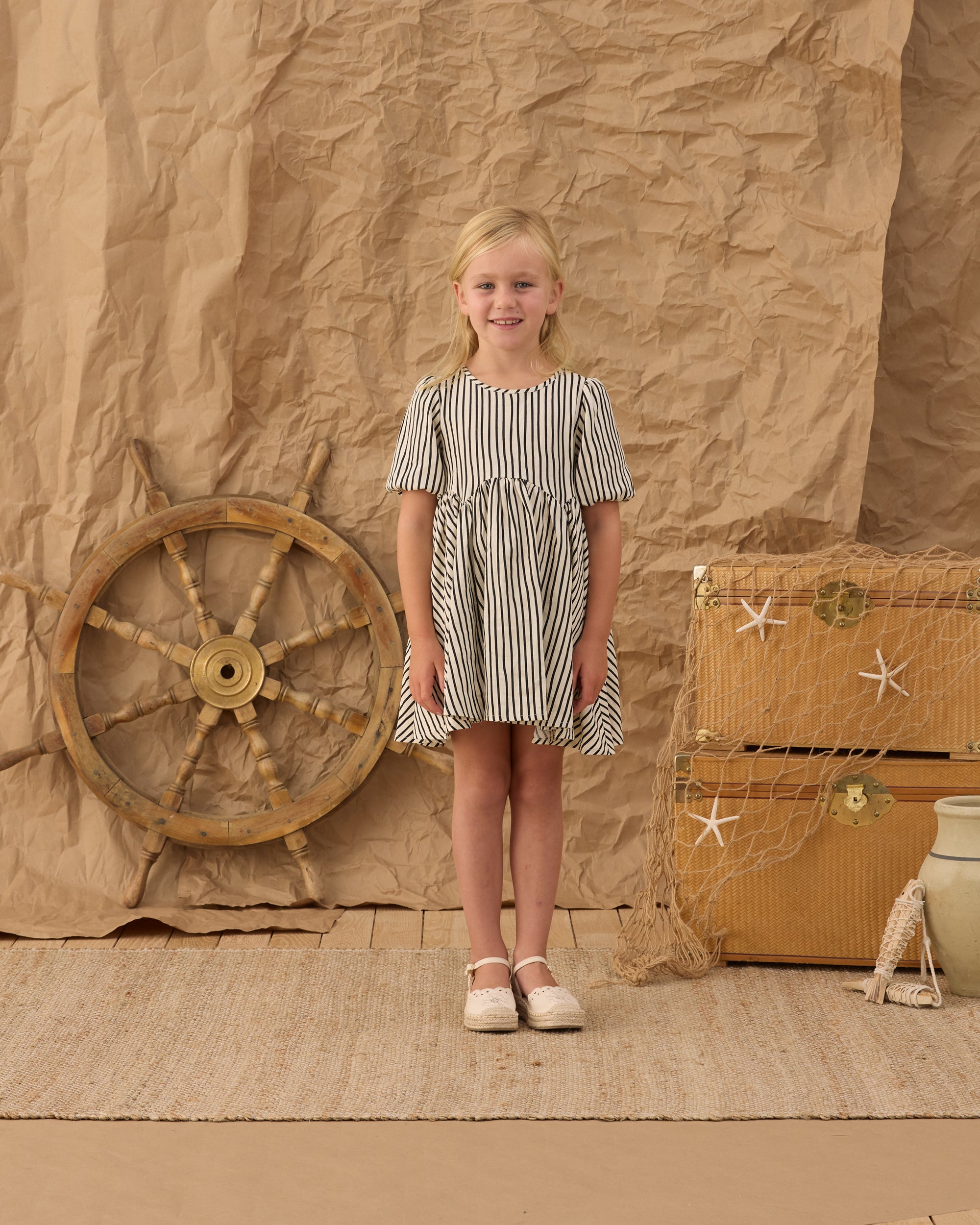 Rose Dress | Wavy Stripe